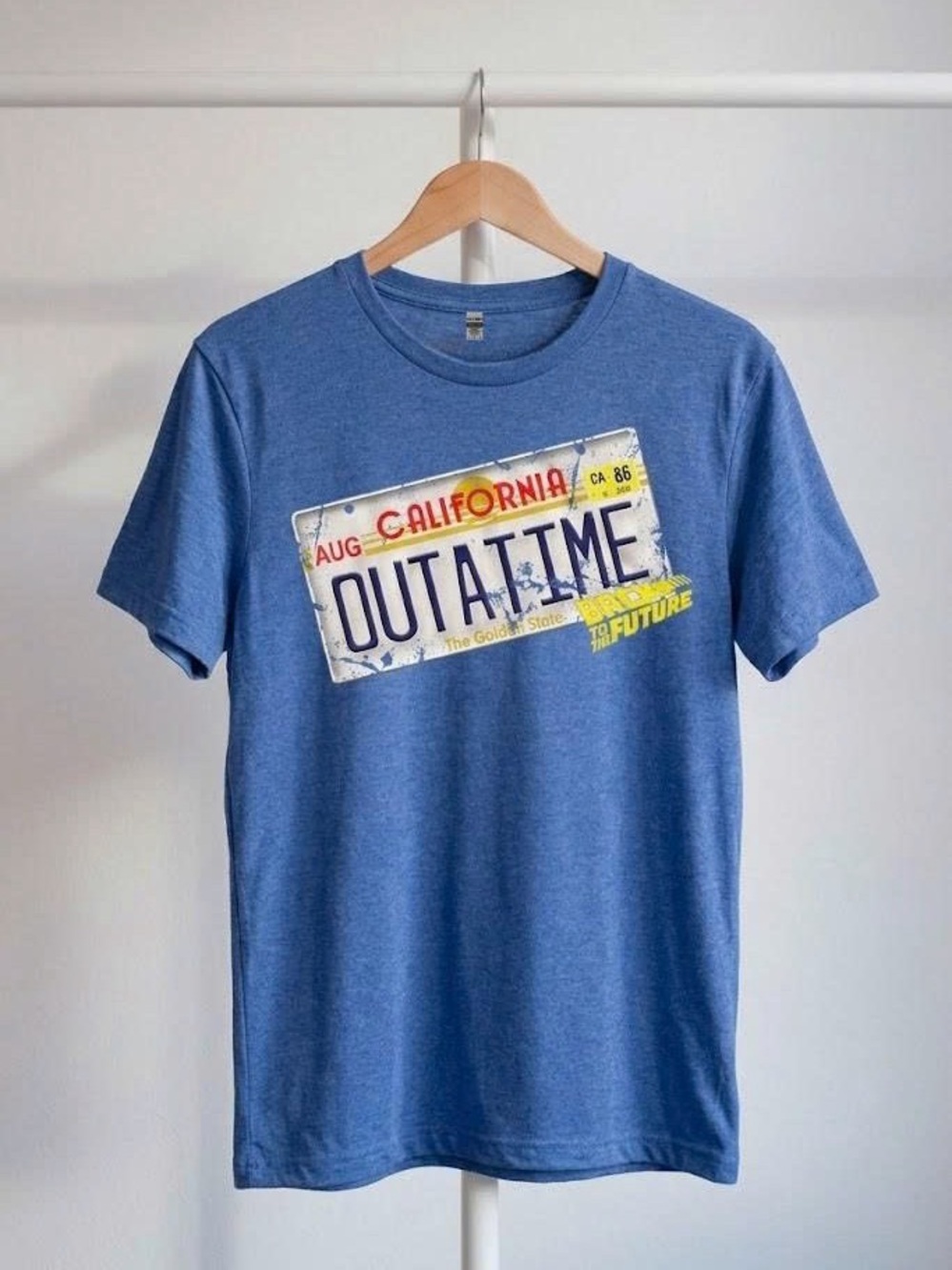 Back To The Future OUTATIME California Graphic T-shirt Unisex Blue
